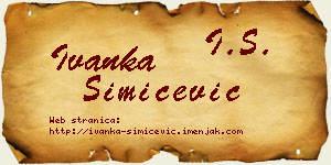 Ivanka Simićević vizit kartica
